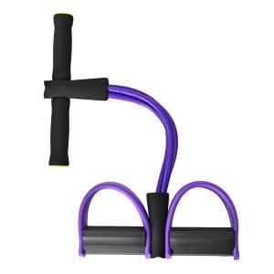 Resistance Bands with Handles, 6 Tubes Foot Pedal Resistance Elastic Bands, Sitting Exercise, Multifunction Fitness Bands for Abdomen, Waist and Arm
