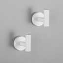 GERZWY Towel Hook Stainless Steel Robe Coat Hook Wall Mounted Luxury Hooks for Bathroom Hotel 2 Pack, White