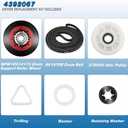 UPGRADED 4392067 Dryer Repair Kit with W10837240 Idler Pulley - Replaces Whirlpool Cabrio Duet Maytag Bravos XL Kenmore Elite, Includes WPW10314173 & 661570V & 279640 - AMI PARTS