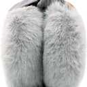 FSTEOE Women Winter Ear Muffs Foldable Girl Ear Warmer Fashion Furry Earmuff Soft Ear Cover Cold Weather