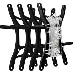 4PCS Rotating Handle Christmas Lights Storage Holder Black Holiday Light Organizer All Purpose Lights Cord Wind Up Christmas Light Winder String Lights Storage for Tree Lights Garland Extension Cord