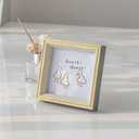 5x5 Blue Beige Square Picture Frame, 5x5 Resin Photo Frame, Wall and Desktop Display Picture Frame, Plexiglass