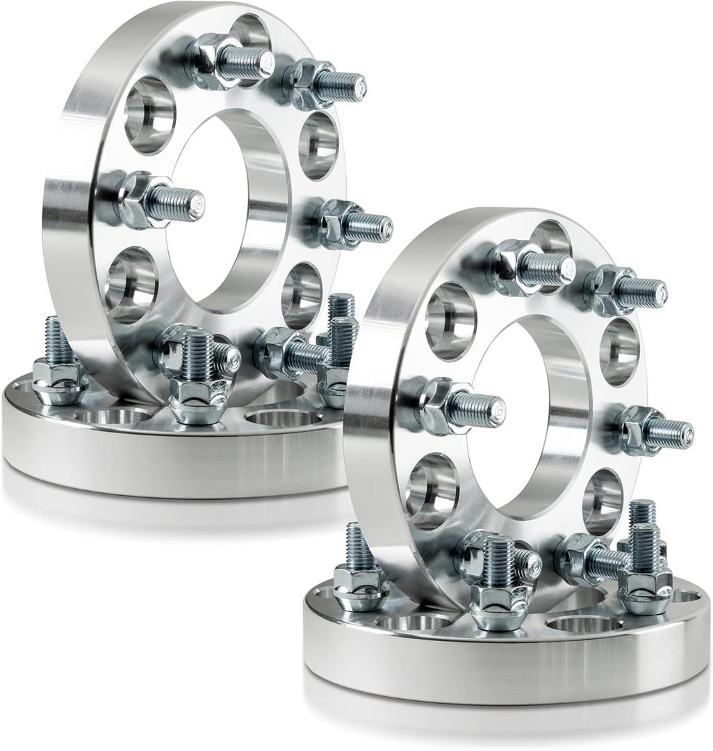 Customadeonly 25mm (1 Inch) 6x135 Hubcentric Wheel Spacers (Without Lip) Compatible for Ford F-150 Expedition 2004-2014, Mark LT 2006-2008, Navigator 2003-2014 (4pcs 87.1mm M14x2.0) (Silver)