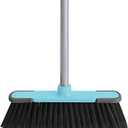 Blue Indoor Broom 54" Long Handle House Broom for Floor Cleaning Sweeping Broom for Kitchen, Garage, Lobby, Patio and Garden