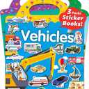 Reusable Sticker Book for Toddlers 2-4 Years, Stickers for Kids, Toddler Sticker Book Ages 1-3, Toddler Craft Activities, Toddler Travel Toys Ages 2+ Boy Girl Birthday Gifts