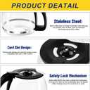 12-Cup Glass Coffee Carafe Replacement Pot Compatible with Mr Coffee, Black & Decker and 12 Cup Carafe Black with Close Handle, Replacement for PLD12, PLD12-RB, PLD12-NP