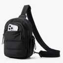 BAGSMART Small Sling Bag for Women, Puffer Crossbody Bag Purses Hobo Handbag Fanny Packs for Travel Hiking