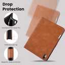 Case for iPad Air 11 Inch M4/M3/M2 (2026/2025/2024),iPad Air 5th/4th Generation 10.9'' Folio Cover with Pencil Holder Pocket,Magnetic Closure,Multi Angles Stand,Auto Sleep/Wake,Brown