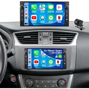 5G WiFi Upgrade Car Radio for Nissan Sentra 2013-2019, Versa 2015-2019, Frontier 2013-2021, Juke 2015-2019, NV200 2018-2021, 6.83 Inch Touchscree Head Unit Stereo Carplay Android Auto GPS FM BT Camera