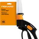 Fiskars Shear Ease Grass Shears - 5" Stainless Steel Blades - 360-Degree Swivel Blade Plant Cutting Scissors - Garden Shears and Grass Cutter, Black