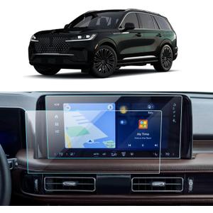 2PCS Car Screen Protector for 2025 Lincoln Aviator Premiere/Reserve/Black Label Accessories Navigation Nano Touchscreen Protector Film HD Clear Bubble Free 12.3''