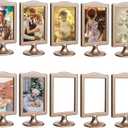 Double Sided Standing Picture Frames 4 x 6 Inch Pedestal Photo Frame Plastic Self Standing Frame Holds 2 Pictures Tabletop Frame for Wedding Table Bridal, 25 pcs