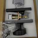 Oil Rubbed Bronze Door Knobs Interior with Lock, Privacy Vintage Door Knobs Oil Rubbed Bronze Door Handles for Bathroom Bedroom Round