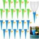 22 Pack Self Watering Spikes for Plant, 11 Blue & 11 Green Automatic Plants Waterer, Insert Devices with Adjustable Valve Switch for Garden Water Planter System Indoor & Outdoor