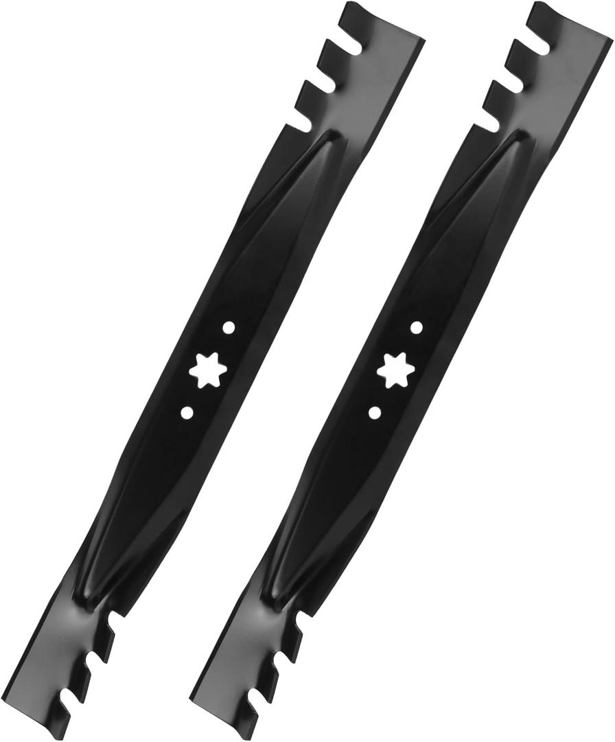 942-04308 942-04308A 942-04308-X 942-0616A Mower Blades for Troy-Bilt Cub Cadet LT42 LT4200 XT1-42 RZT42 42 Inch Deck Mower Blades 742-0616A 742-0616 942-0616 112-0315 2 Pack 6 Point Star(Black)