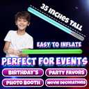 Bedwina Inflatable Light Sabers for Kids - (Pack of 12) 35-inch Neon Color Blow-Up Toy Saber Swords, Party Favors, Goodie Bags, Star Galaxy Theme Birthdays & Prize Toys