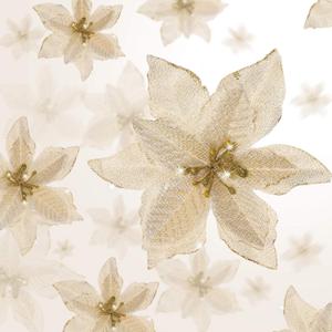 24 Pieces 3 Size Christmas Glitter Poinsettia Flowers Wedding Faux Flowers Christmas Decoration Ornaments for Christmas Tree New Year Home Outdoor Decoration (Gold, 4/ 6/ 8.7 Inches)
