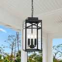 TODOLUZ 3 Lights Chandelier Lighting Mid-Century Candle Farmhouse Pendant Lighting Fixture Black Rustic Ceiling Light for Island Light Dining Room Bedroom Foyer Restaurant Farmhouse