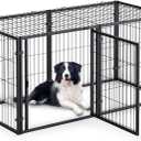 LURIVA Large Dog Crate, 48" L x 28" H, Dog Cage, Dog Kennel, Big Dog Crate for Small Medium Large Dogs, Puppy Dog Playpen, Pet Cage, Pet Playpen Yard, Indoor Outdoor, XL