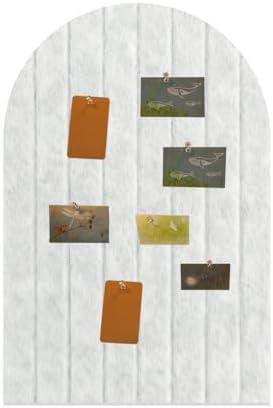 Foldable Bulletin Board 24x16 inches, 0.35" Thick Felt Wall Tiles, Large Cork Board with Adhesive Sticker, Round Edges Wall Panels for Office Bedroom Living Room, Decorative Board (Silver Grey)