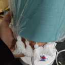 13.75 Inches Accent Lamp White Steel Finish Teal Fabric Shade with Tassels