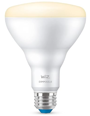 WiZ 65W BR30 Tunable White LED Smart Bulb - Pack of 1 - E26- Indoor - Connects to Your Existing Wi-Fi - Control with Voice or App + Activate with Motion - Matter Compatible