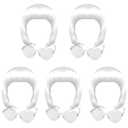 KUUQA 10 Pieces White Party Wigs and Sunglass Set, White Short Bob Wig Sunglass Pack Costume Colorful Cosplay Wig Daily Party Hairpieces for Bachelorette Neon Party Favors, Halloween and Decorations