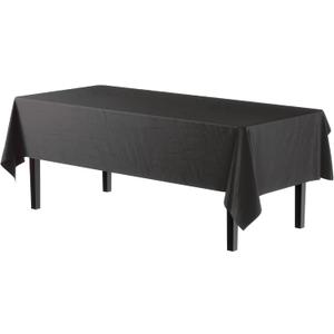 Premium Black Plastic  table cover 52" x 103" (Pack of 10)  