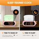 Netzu Alarm Clock for Kids, OK to Wake Clock with Night Light and Sound Machine, Pink Clock with 10 RGB Color, 6 Alarm Tones, Nap Timer, Snooze, Bedside Clocks for Girls Kids Teens Birthday Gifts