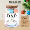 NewEleven Dad Gift, Christmas Gifts For Dad From Daughter, Son - New Dad Birthday Gift, Bible Verse Jar For Father - Decorative Glass Inspirational Scripture Jar with 92 Bible Verses