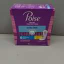 Poise Ultra Thin Incontinence Pads & Postpartum Pads for Bladder Leaks, 4 Drop Moderate Absorbency, Long Length, 48 Count