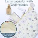 Quilted Makeup Bag for Women Travel, Brush Organizer Cosmetic Pouch, Lightweight Portable Toiletry Bag Coquette Floral Organizer Case