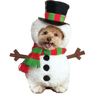 Rubies Walking Snowman Pet Costume for Dogs or Cats, Medium (Medium (Pack of 1), White)
