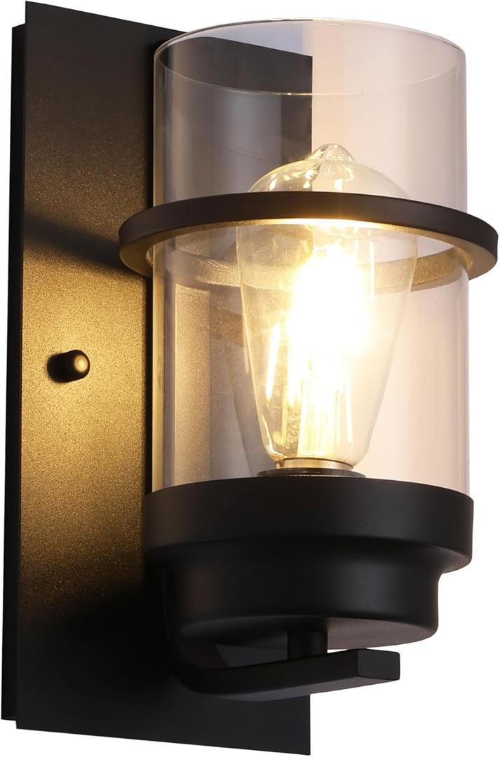 Black Wall Sconce Indoor,Rustic Bathroom Vanity Light Fixtures,Entryway Wall Sconces Lights,Wall Lights for Living Room(Bulbs not Included)