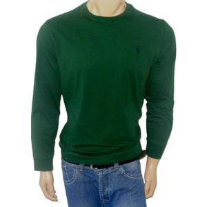 Polo Ralph Lauren Green Men's Navy Pony Crew Neck Long Sleeves T-Shirt S