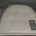 Klear Vu Omega Non-Slip Chair Cushions, Assembled in USA, U-Shaped Skid-Proof Seat Pads for Dining Room, Kitchen, Office, 15"x16", 4 Pack, Solid Ivory 4 Count