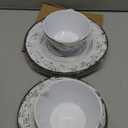 Pfaltzgraff Trellis 12 Piece Outdoor Melamine Dinnerware Set, Mulitcolored, Service for 4