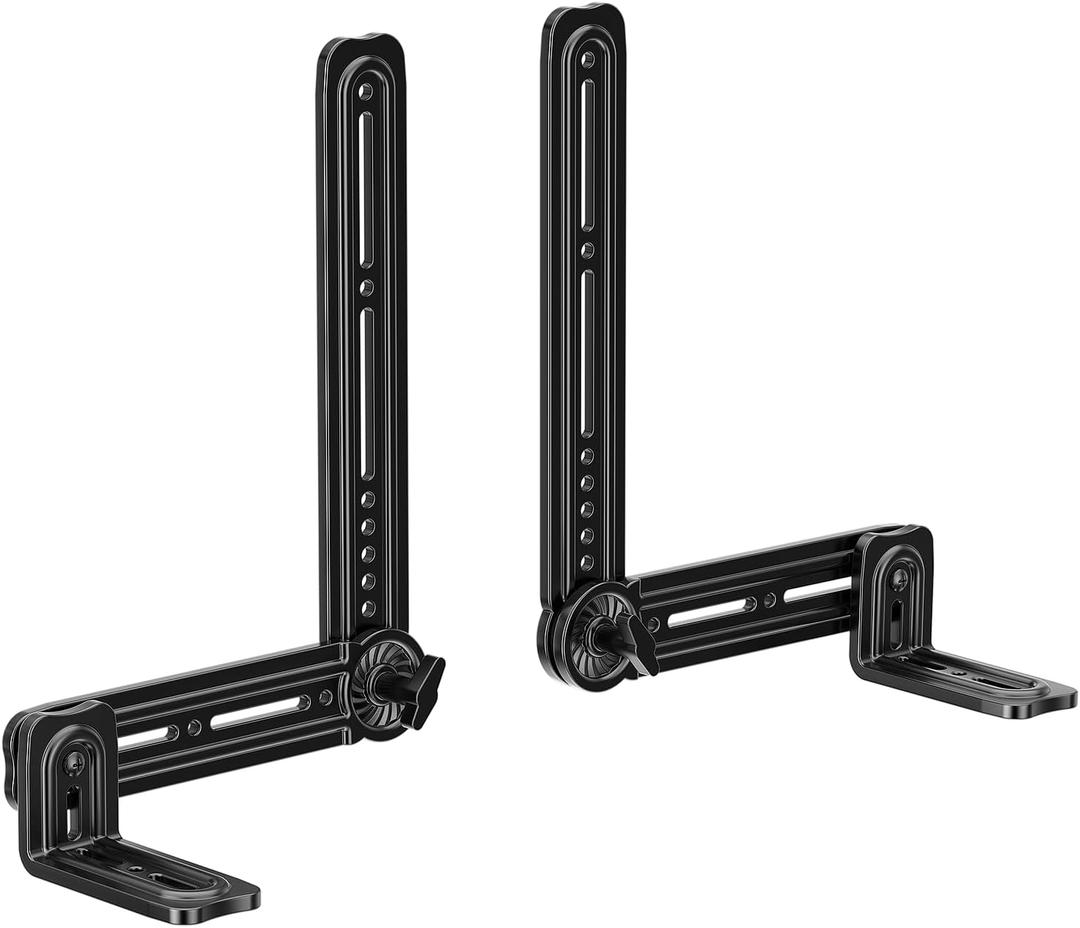 HCMOUNTING Soundbar Mount Bracket, Sound Bar Mounts Under TV or Above TVs Fits Most Sound Bars Up to 20 Lbs, Soundbar TV Mount with 180 Adjustable