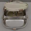 Stainless Steel Bento Box, 800ml Leakproof Lunch Box, Easy To Open And Close, Food Storage Container For Outings, Picnics, And Travels (3 Compartments)