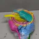 JOYIN Foldable Beach Bucket Set - 3 Packs Collapsible Toy Buckets with Shovels and Mesh Backpack for Kids Toddlers Party, Camping Gear, Travelling, Fishing Water Pail (Pink/Purple/Green)