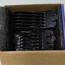 Clipper Guards Set 10 12 14 16 18 20 Compatible with Wahl Clippers, 6pcs Extra Long Clipper Guides Replacement - 2.5", 2.25", 2", 1.75", 1.5", 1.25" Hair Guard Clipper, Black Clipper Guards for Wahl