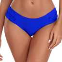 Ocean Blues Women's Ruched Sides Bikini Bottom Medium Coverage Bikini Bottom