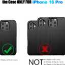 Nvollnoe Compatible with iPhone 16 Pro Case with Card Holder Heavy Duty Protective Dual Layer Shockproof Hidden Slot Slim Wallet Phone Cover for Women&Men 6.1 inch(Black)