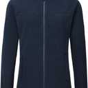 MoFiz Women's Long Fleece Zip Up Hoodies Long Sleeve Full Zip Soft Warm Polar Fleece Jacket Coat with Pocket for Fall Winter (L)