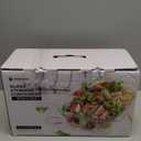 5-Pack Borosilicate Glass Containers with Tempered Lids, 35.2oz/4.4 Cup Airtight Meal Prep Set, Microwave/Freezer Safe (Gray)