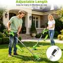 21V Cordless String Trimmer Weed Wacker with 2x4.0Ah Batteries and Charger, 4-in-1 Lawn Edger Adjustable Telescoping Pole Lightweight for Yard Garden