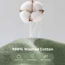 JELLYMONI Washed Cotton Duvet Cover Set Queen Size,Sage Green - Super Soft & Breathable Bedding Comforter Cover with Zipper, for Modern Home, Guest Room, and Everyday Use,1 Duvet Cover & 2 Pillowcases