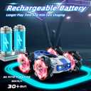 Remote Control Car 4WD with 360 Rotating Drift Stunt Rc Cars | 2.4GHz Remote Control with Cool Lights,All-Terrain Off-Road Toy | Ideal Christmas & Birthday Gift for Kids Ages 4-7 8-10 10-13 (Blue)