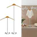 Sliner Baby Shower T Shirt Clothes Display Stand Adjustable Clothing Rack Display Flexible Shoulder Stand Portable Clothes Hanger Doll Dress Hanging Rack for Baby Shower Party (Height 16-27.9 Inches)