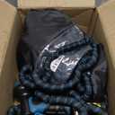 Expandable Garden Hose 100ft - Leak-Proof Water Hose w/ 10 Spray Nozzles, Blue